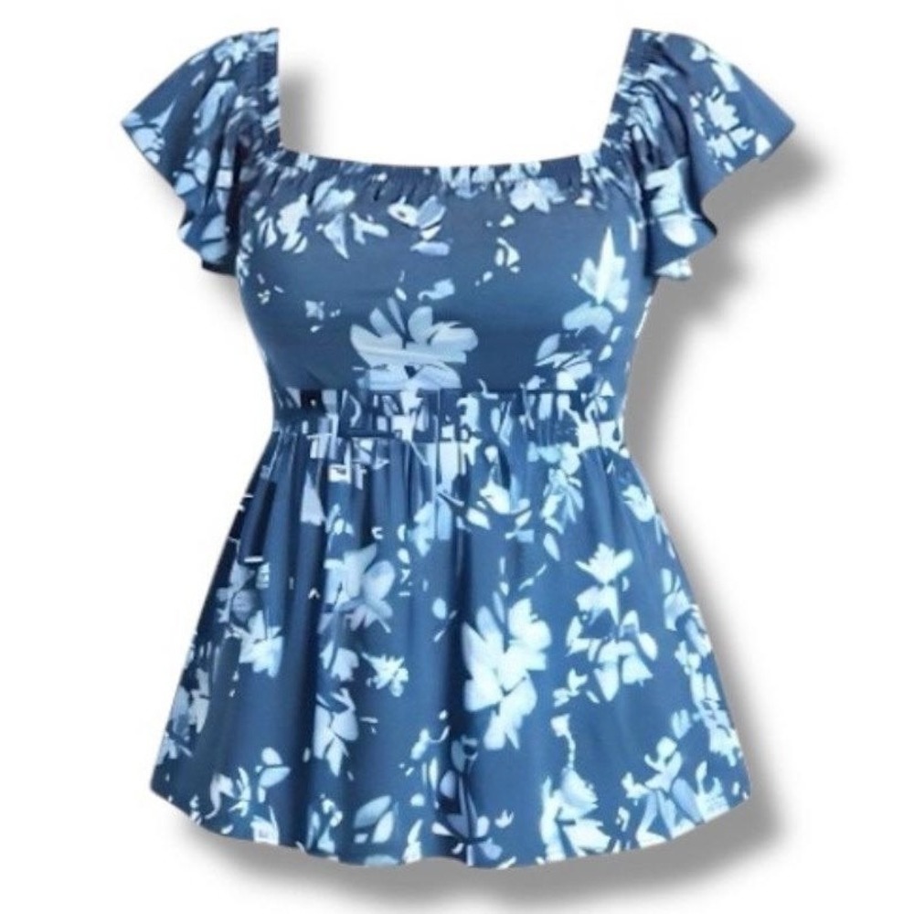 TORRID Super Soft Square Neck Cinched Waist Babydoll Tank NWT Size 3X